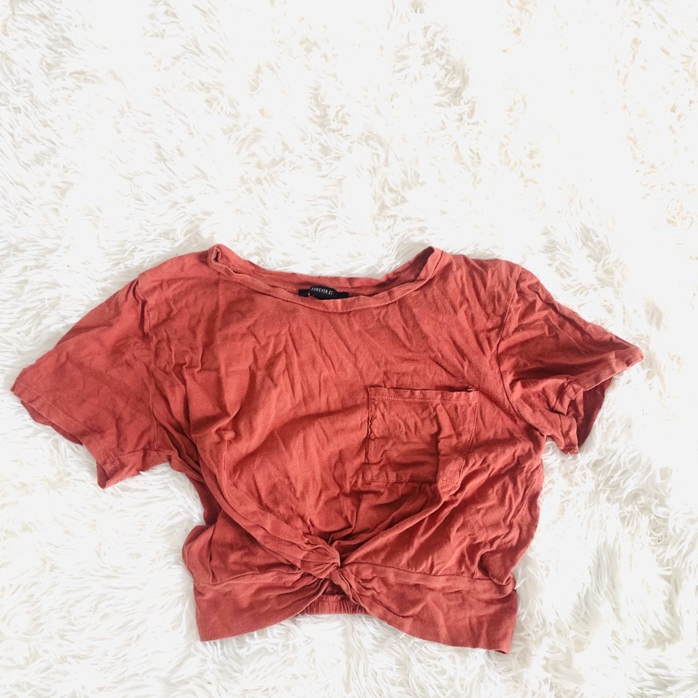 Forever 21 Tie Front T-shirt